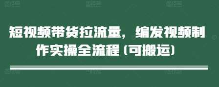 短视频带货拉流量，编发视频制作实操全流程(可搬运)插图零零网创资源网-最新赚钱项目