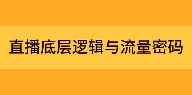 直播底层逻辑与流量密码：定位模型+案例拆解，急速流承接与数据优化全攻略插图零零网创资源网-最新赚钱项目