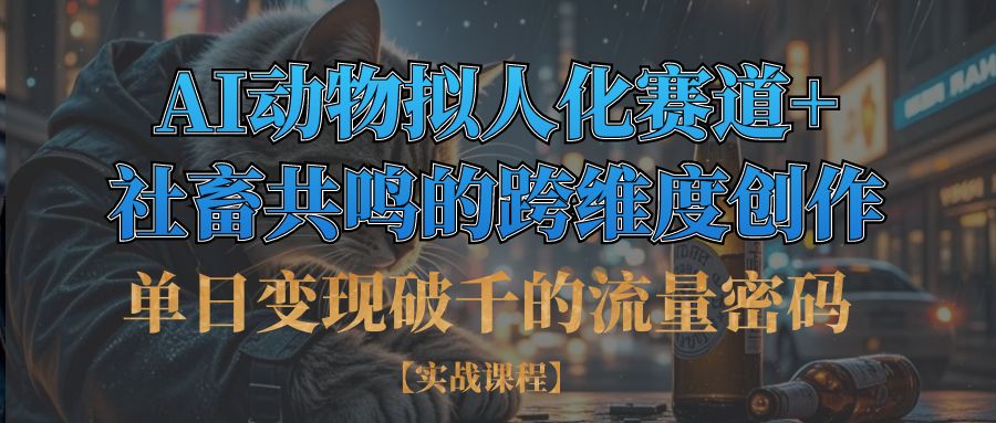 单日变现破千的流量密码,AI动物拟人化赛道+社畜共鸣的跨维度创作插图零零网创资源网-最新赚钱项目