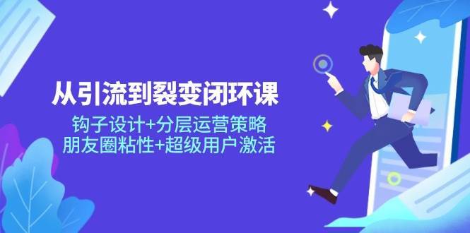 从引流到裂变闭环课：钩子设计+分层运营策略，朋友圈粘性+超级用户激活插图零零网创资源网-最新赚钱项目