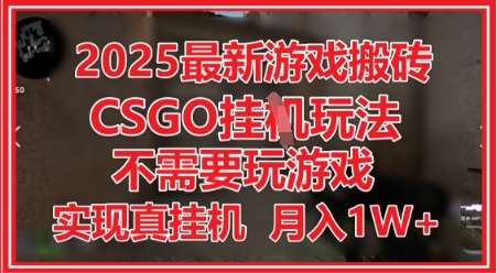 2025最新游戏搬砖，CSGO挂G，不需要玩游戏，实现真挂G，月入1W+【揭秘】插图零零网创资源网-最新赚钱项目