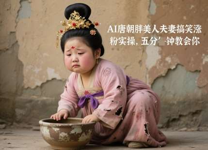 AI唐朝胖美人夫妻搞笑涨粉实操，五分钟教会你插图零零网创资源网-最新赚钱项目