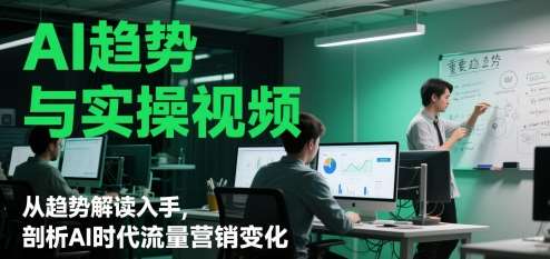 AI趋势与实操视频，从趋势解读入手，剖析AI时代流量营销变化插图零零网创资源网-最新赚钱项目