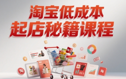 淘宝低成本起店系统课，助你快速起店，实现弯道超车插图零零网创资源网-最新赚钱项目
