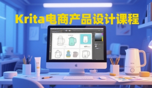 Krita电商产品设计课程，掌握从工具使用到创意落地的全链路设计能力插图零零网创资源网-最新赚钱项目
