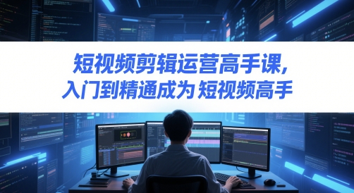 短视频剪辑运营高手课，入门到精通成为短视频高手插图零零网创资源网-最新赚钱项目