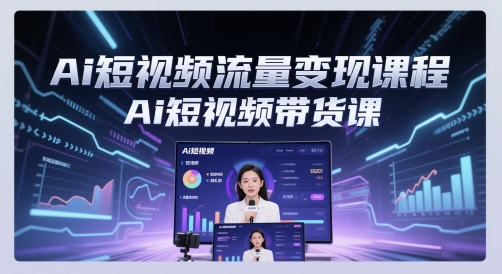 Ai短视频流量变现课程，Ai短视频带货课插图零零网创资源网-最新赚钱项目
