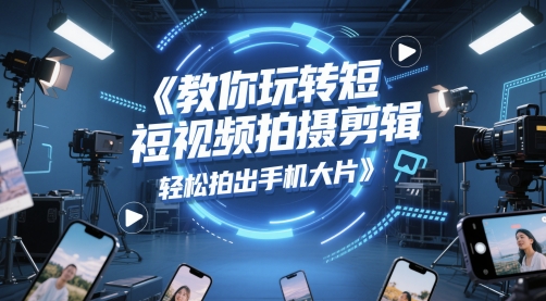 教你玩转短视频拍摄剪辑，轻松拍出手机大片插图零零网创资源网-最新赚钱项目