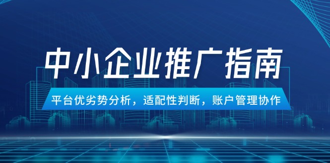 （14910期）中小企业竞价推广指南，平台优劣势分析，适配性判断，账户管理协作插图零零网创资源网-最新赚钱项目