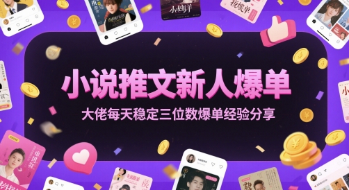 小说推文新人爆单大佬每天稳定三位数爆单经验分享插图零零网创资源网-最新赚钱项目