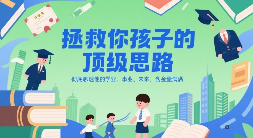 付费文章：拯救你孩子的顶级思路，彻底聊透他的学业、事业、未来，含金量满满插图零零网创资源网-最新赚钱项目