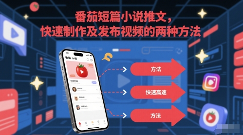 番茄短篇小说推文，快速制作及发布视频的两种方法插图零零网创资源网-最新赚钱项目