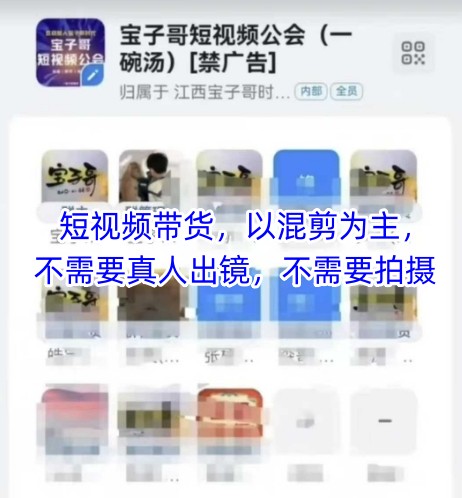 宝子哥头部团队短视频带货，以混剪为主，不需要真人出镜，不需要拍摄【更新】插图零零网创资源网-最新赚钱项目