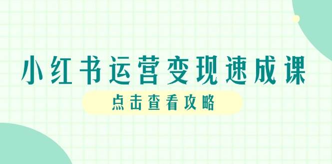 小红书运营变现速成课，账号搭建到暴力起号，个人IP全流程指南插图零零网创资源网-最新赚钱项目