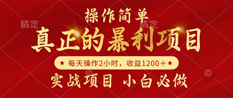 （14978期）真正的暴利项目，操作简单，每天收益1200＋，自己做老板插图零零网创资源网-最新赚钱项目