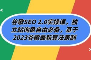 （7708期）谷歌SEO 2.0实操课，独立站询盘自由必备，基于2023谷歌最新算法录制（94节