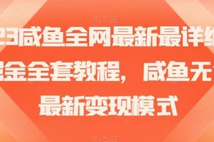 2023咸鱼全网最新最详细暴力掘金全套教程，咸鱼无货源最新变现模式【揭秘】