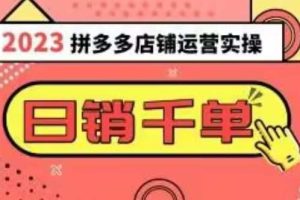 2023拼多多运营实操，每天30分钟日销1000＋，爆款选品技巧大全（10节课）