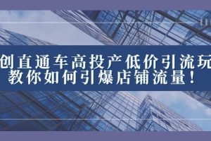 （8197期）2023直通车高投产低价引流玩法，教你如何引爆店铺流量！