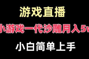 玩小游戏一代沙雕月入5w，爆裂变现，快速拿结果，高级保姆式教学【揭秘】