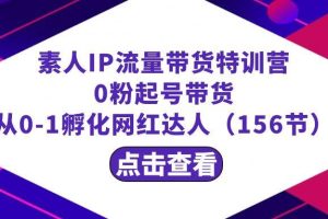 （8776期）繁星·计划素人IP流量带货特训营：0粉起号带货 从0-1孵化网红达人（156节）