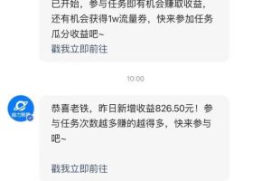 （8845期）过年都可以干的项目，快手掘金，一个月收益5000+，简单暴利