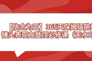 （8953期）【信念 为王】365天-保姆级陪练，镜头表现力登顶必修课（无水印）