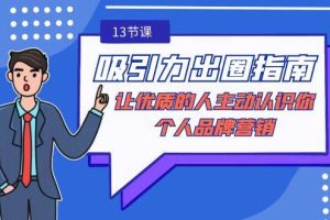 （9010期）吸引力-出圈指南-让优质的人主动认识你-个人品牌营销（无水印-13节课）