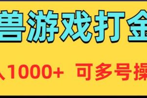 （9184期）魔兽美服全自动打金币，日入1000+ 可多号操作