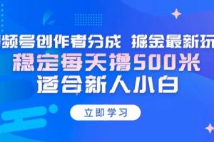 （9185期）【蓝海项目】视频号创作者分成 掘金最新玩法 稳定每天撸500米 适合新人小白