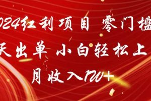 2024红利项目 零门槛当天出单 小白轻松上手 月收入1W+