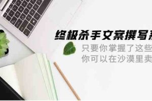 终极杀手文案撰写系统，只要你掌握了这些秘诀，你可以在沙漠里卖沙子（42节课）