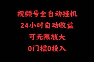 （10031期）视频号全自动挂机，24小时自动收益，可无限放大，0门槛0投入