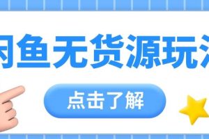 2024闲鱼新玩法，无货源运营新手日赚300+【视频教程】