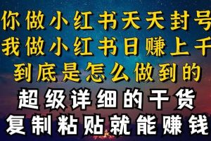 都知道小红书能引流私域变现，可为什么我能一天引流几十人变现上千，但你却频频封号违规被限流【揭秘】