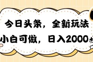 （10228期）今日头条新玩法掘金，30秒一篇文章，日入2000+