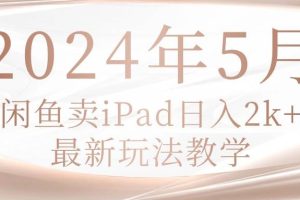 （10459期）2024年5月闲鱼卖ipad日入2k，最新玩法教学