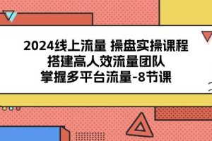 （10466期）2024线上流量 操盘实操课程，搭建高人效流量团队，掌握多平台流量-8节课