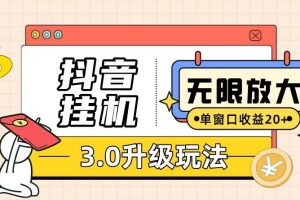 （10503期）抖音挂机3.0玩法   单窗20-50可放大  支持电脑版本和模拟器（附无限注…