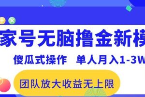 （10529期）百家号无脑撸金新模式，傻瓜式操作，单人月入1-3万！团队放大收益无上限！