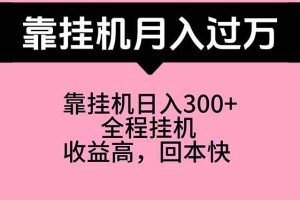 （10572期）靠挂机，月入过万，特别适合宝爸宝妈学生党，工作室特别推荐