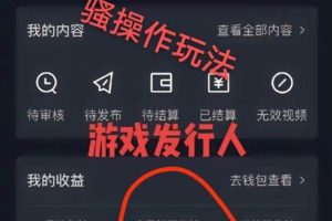 （10620期）抖音游戏高阶玩法，日入3000+，变现立竿见影，红利蓝海项目