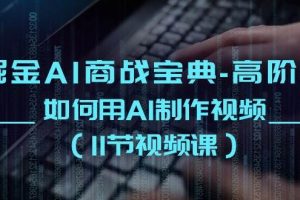 掘金AI商战宝典高阶班：如何用AI制作视频（11节视频课）