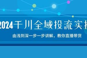 （10848期）2024千川-全域投流精品实操：由谈到深一步一步讲解，教你直播带货-15节