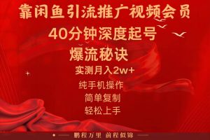 （10896期）闲鱼暴力引流推广视频会员，能做到日入2W+，操作简单