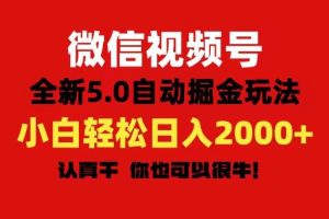 （11332期）微信视频号变现，5.0全新自动掘金玩法，日入利润2000+有手就行