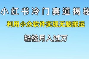 小红书冷门赛道揭秘,利用小众软件实现无脑搬运，轻松月入过万