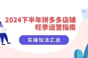 （11876期）2024下半年拼多多店铺旺季运营指南：实操玩法汇总（8节课）