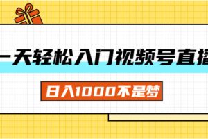 （11906期）一天入门视频号直播带货，日入1000不是梦