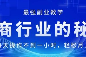 （11427期）电商行业的秘密，新手每天操作不到一小时，月入过万轻轻松松，最强副业…